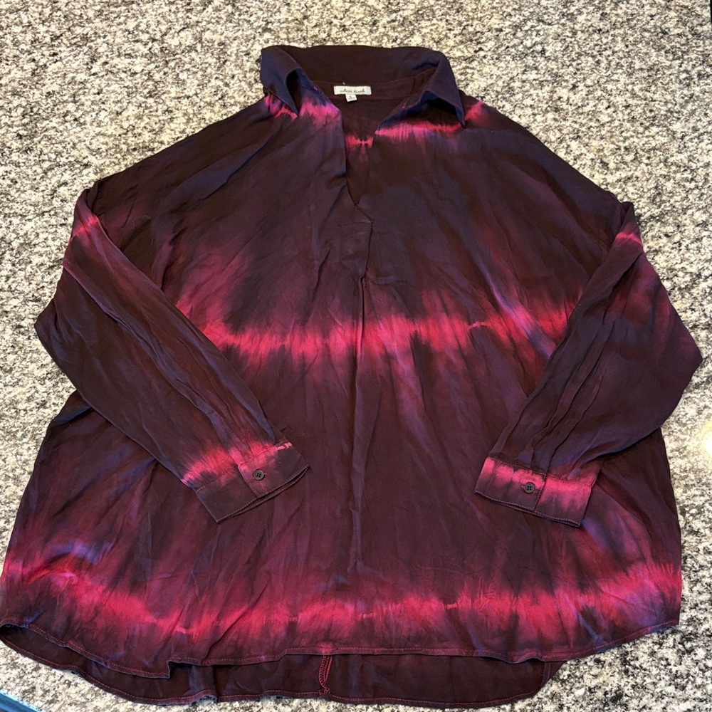 Women’s Purple and Pink Tie-Dye Top